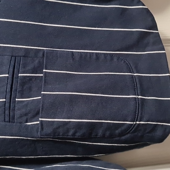 🟡George Blazer Jacket navy blue stripe. - Picture 3 of 6